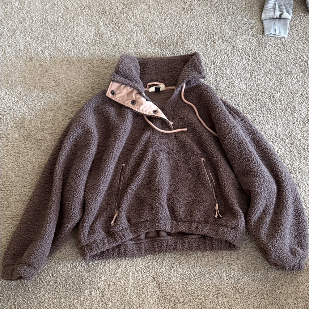 Target Teddy Jacket in Brown and Pink